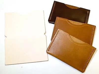 Veg Tan Leather Blank Card Holder/make Your Own Stamp/stain Create Your Own • £5.23