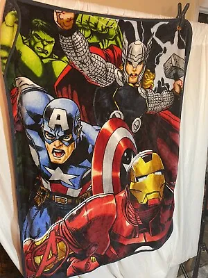 Marvel Avengers Push Fleece Blanket - Size 50x30” • $25