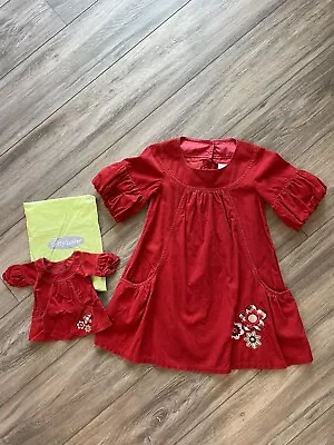 Authentic AMERICAN GIRL BITTY TWIN DOLL RED FLOWER DRESS GIRL AND DOLL SIZE • $60