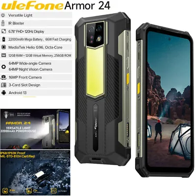 4G 22000mAh Ulefone Armor 24 Rugged Phone Android Mobile Waterproof 64MP Night • $578.11