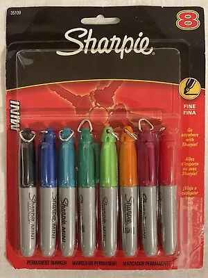 SHARPIE Mini Permanent Markers With Cap Clip Fine Point Assorted Colors 8 Count • $18