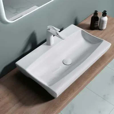 £68.20 • Buy Durovin Bathrooms Wash Basin Sink Ceramic Wall Hung Countertop Vessel 625x395mm
