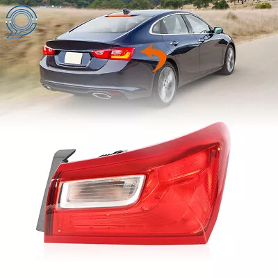 Right Side Outer Tail Light Brake Lamp Red Assembly For 2016-2021 Chevy Malibu • $44.43