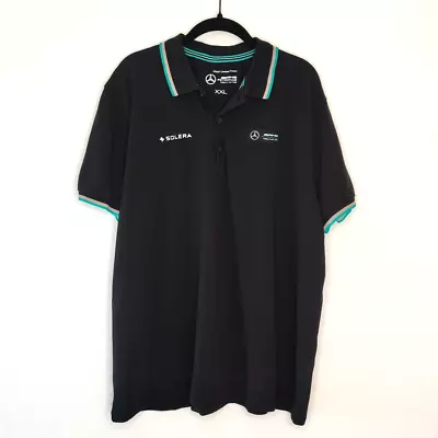 AMG Petronas Formula One F1 Team Mercedes Golf Polo Shirt 2XL Athletic Slim Fit • $49