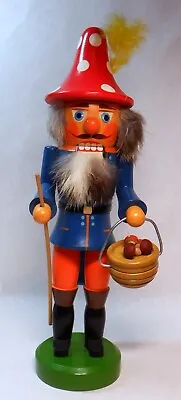 Vtg Christmas Nutcracker Mushroom Picker German Democratic Republic Erzgebirge?? • $75