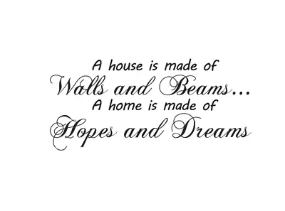 A Home Is Made Of Hopes And Dreams Wall Quotes Wall Stickers UK 142 • £5.81