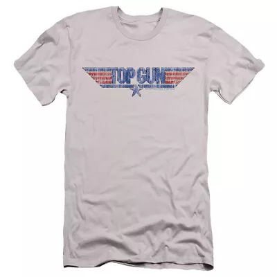 Top Gun Slim Fit T-Shirt Vintage Logo Silver Tee • $23.39