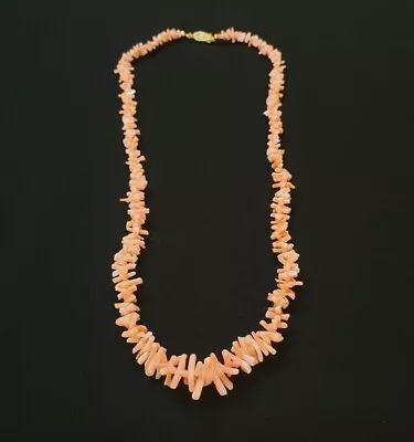 Vintage Mid-Century Mediterranean Coral Drop Necklace • $25