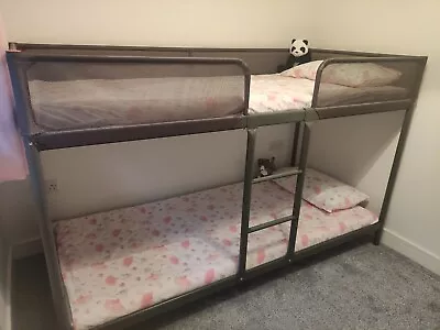 Bunk Beds (Mattresses Included) - Ikea - Mid-Grey - Used Twice Only • £32.12