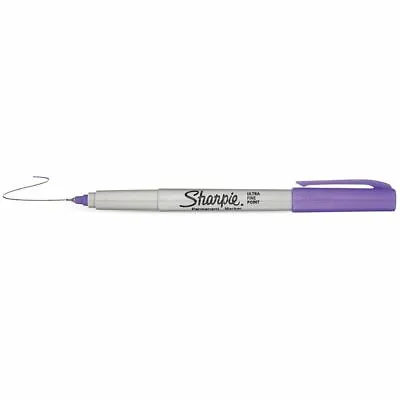 Sharpie Permanent Marker Pens Fine Bullet Point Tip Coloured Metallic Black  • £1.79