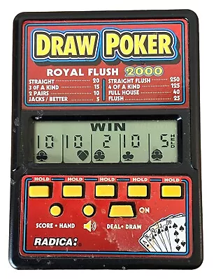 Radica VIDEO POKER Royal Flush 2000 Electronic Handheld Game - Model #510 TESTED • $11.66