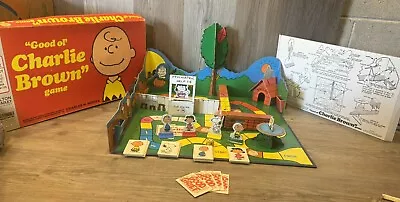 Vintage Milton Bradley 1971 GOOD OL’ OLD CHARLIE BROWN Board Game Peanuts Comple • $39.99
