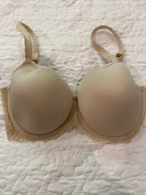 Wacoal Underwire T-Shirt Bra 34DDD Beige 853255 Lightly Lined • $13.99