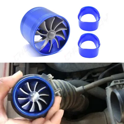 Car Air Intake Turbonator Single Fan Engine Gas Fuel Saver Turbine Charger Parts • $19.98