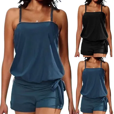 $22.83 • Buy Womens Padded Tankini Boy Shorts Swimsuit Bathing Beachwear Swimwear Costume Set