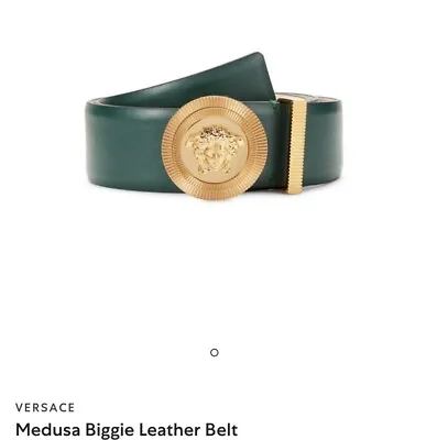 Medusa Biggie Leather Belt Sz 48 • $309.95