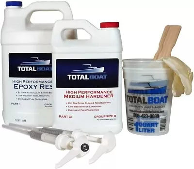 $195 • Buy TotalBoat High Performance Epoxy Kit Marine Grade Resin Woodworking Gallon Slow