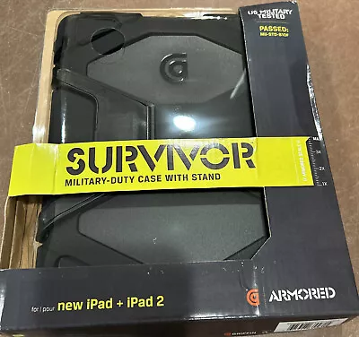 Survivor IPad Case Military Duty Case W/Stand New IPad + IPad 2 Black Original • $12