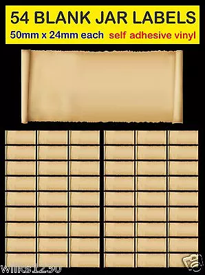 £2.70 • Buy BLANK, 54 Old Scrolls HERB & SPICE JAR LABELS Adhesive Vinyl Storage Stickers