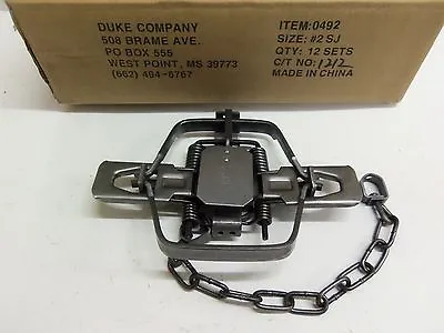 1 Duke # 2 Square Jaw Coil Spring Trap 0492 Coyote Bobcat Fox Lynx Trapping • $26.95