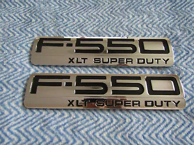 2005 2006 2007 2008 2009 2010 FORD F550 XLT FRONT FENDER TAILGATE EMBLEMS 2x  • $39.99