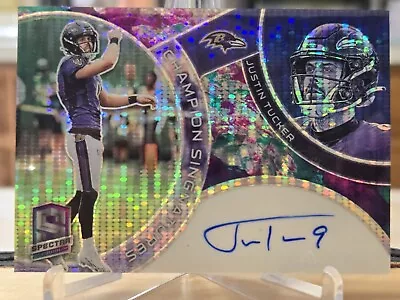 2023 Spectra Justin Tucker Champion Signature Celestial #'d 28/99 SP On Card  • $0.99