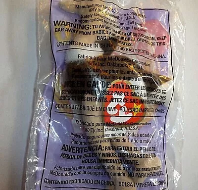 McDonald's Happy Meal Mini Ty Beanie Baby 1999 -Stretchy The Ostrich Sealed Bag • $2.99