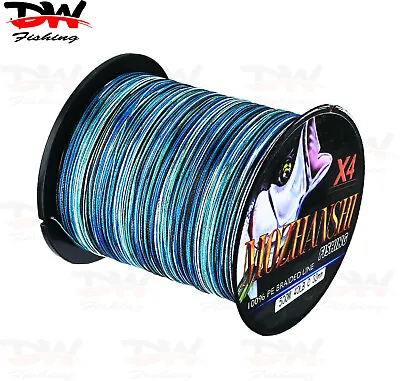 $27.95 • Buy Camo Blue Colour Braid Fishing Line X4 Braid 6lb To100lb,300m 500m 1000m