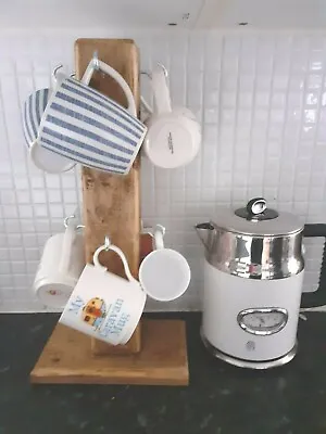 £16.95 • Buy Handmade Wooden Homemade Mug Tree Kitchen Cup Holder Kitchen Organiser 