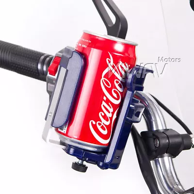 Blue Drink Cup Holder Fit 7/8  1  Bar Fits Metric & Harley Softail V-rod Touring • $28.39