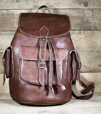 Moroccan Handemade Leather Backpack • $99