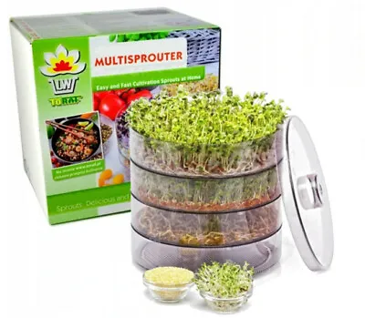 £19.99 • Buy MULTISPROUTER ~ 3-TIER GERMINATOR SPROUTER For Sprouting Seeds Beans Sprouts