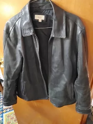 Women’s Merona 5-Button Leather Coat Jacket Size Large • $45