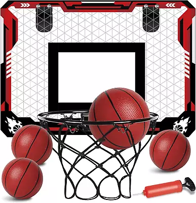 Basketball Hoop Indoor Mini Basketball Hoop For Kids With 4 Balls Foldable Ove • $40.01