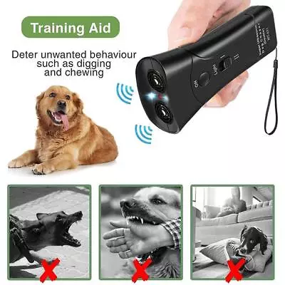 Ultrasonic Anti Bark Control Stop Barking Away Pet Training Device Repeller K3Z1 • £7.51