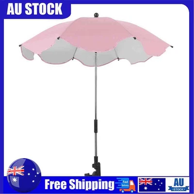$21.91 • Buy UV Sun Rain Protection Baby Umbrella Adjustable Infant Stroller Cover Parasol AU