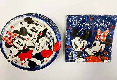 Patriotic Disney Mickey Minnie Party Cake Plates Napkins • $20