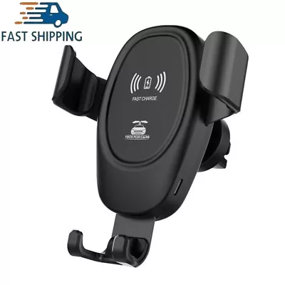 Wireless Car Charger Mount Phone Holder Automatic Clamping Qi Fast Charging 10W • £7.96