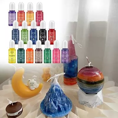 16Pcs Candle Dye 10ml Candle Making Dye Soap Coloring Candle Liquid Dye Paint • £12.76