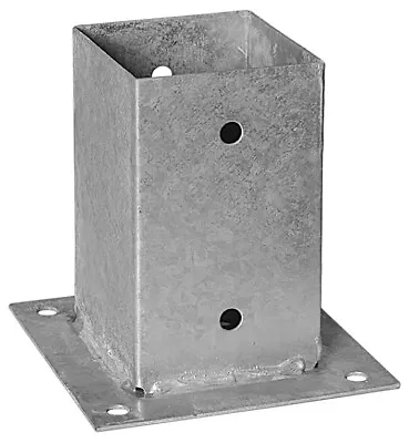 Heavy Duty Galvanised Bolt Down Square Post Fence Foot Base Support Holder Grip • £9.98