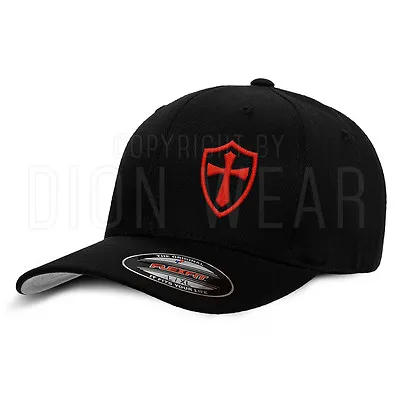 Flex Fit Hats For Men Baseball Cap Crusader Knights Templar Cross Jesus Hat • $24.95