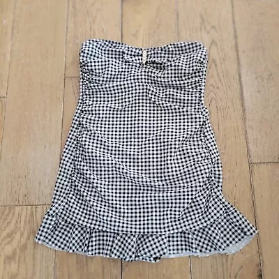 Vintage-like 50's Swimsuit  One Piece Black And White Checkers Sz 10 Allen B • $16.33