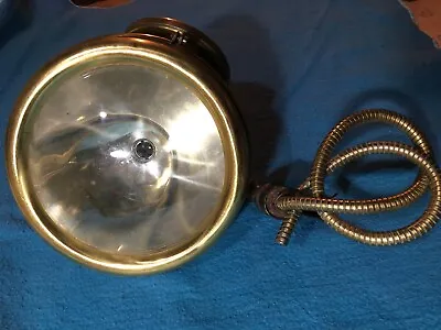 Vintage Brass Spotlight With Mirror And Cable For Car Auto Used • $168