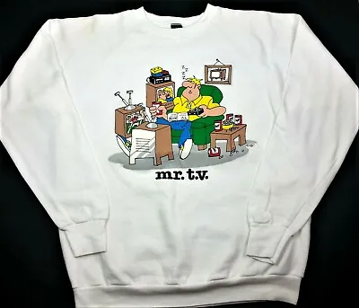 Vintage Screen Stars Mens Sweatshirt Mr TV Sharkys 1988 USA Tag XXL Fits L Or XL • $25