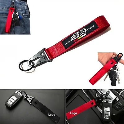 1Pcs JDM MUGEN Racing Red Keychain Metal Key Ring Hook Strap Lanyard Nylon • $7.88