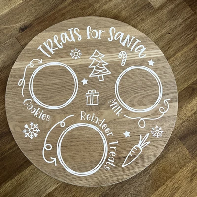 Santa Treat Board 33cm Christmas Christmas Eve Decor • $19.99