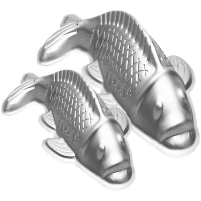  2 Pcs Baking Mold Chocolate DIY Molds Ocean Animals Jelly Metal Cake Fish Shape • £14.59