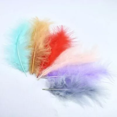 20 X Small Marabou Feathers Size 10-15cm  38 Colours Soft Fluffy • £3.10