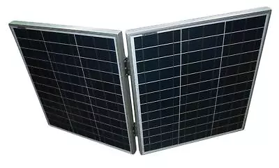 50W 12v FOLDING PORTABLE SOLAR PANEL With HANDLE Boating Motorhome Caravan • £66.99