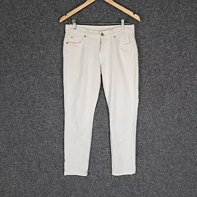 7 For All Mankind Womens Denim Jeans Size 25 White Mid Rise Pockets Stretch • $29.95